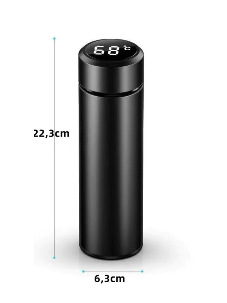 🌡️ Garrafa Térmica Inteligente com Display de Temperatura LED – 500ml