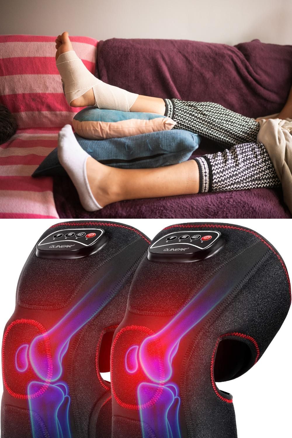 ♨️ Massageador de Joelho com Aquecimento Térmico