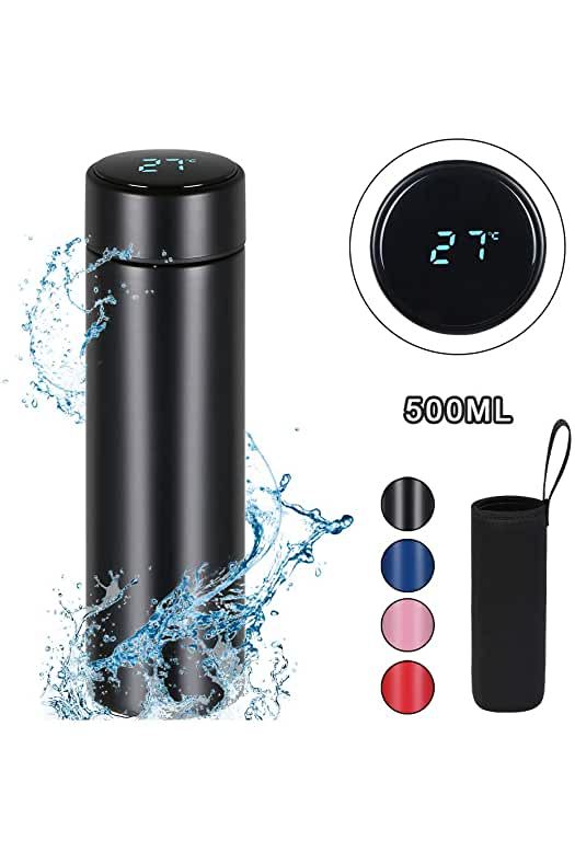🌡️ Garrafa Térmica Inteligente com Display de Temperatura LED – 500ml