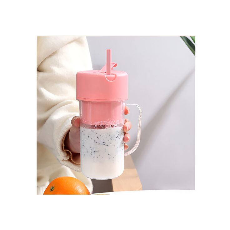 🥤 Liquidificador Portátil Recarregável USB – Rosa