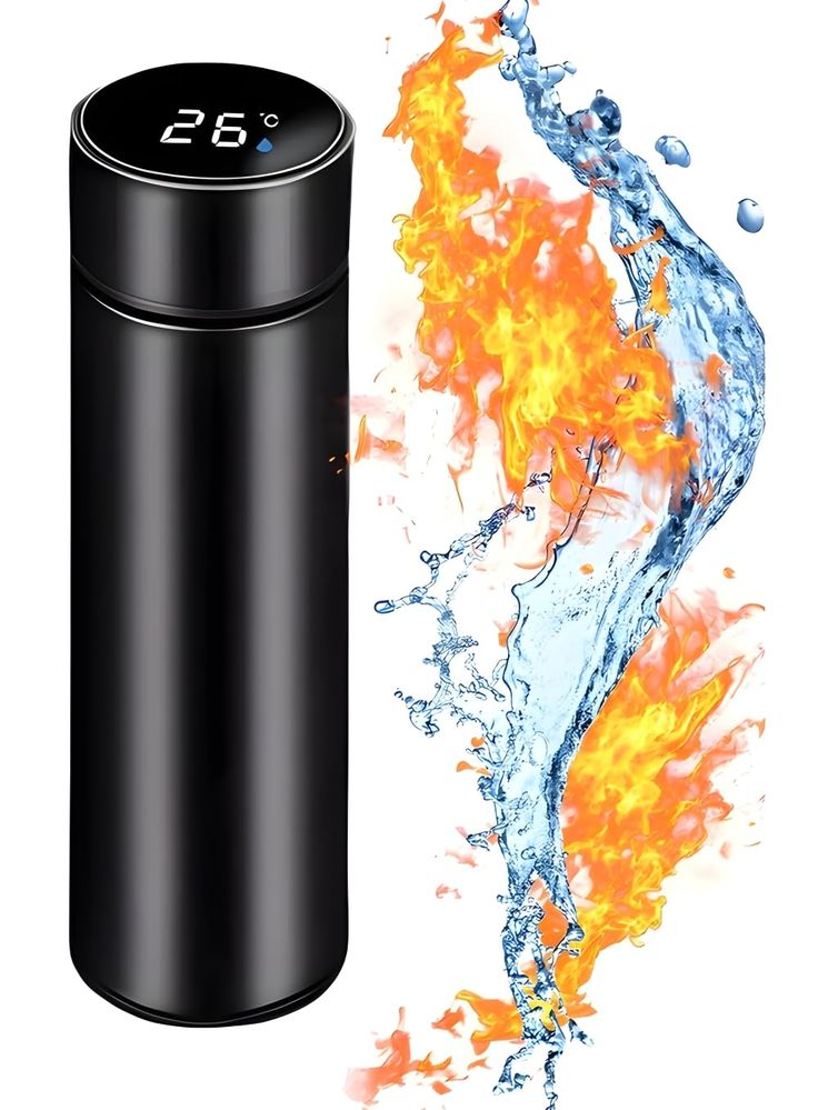 🌡️ Garrafa Térmica Inteligente com Display de Temperatura LED – 500ml