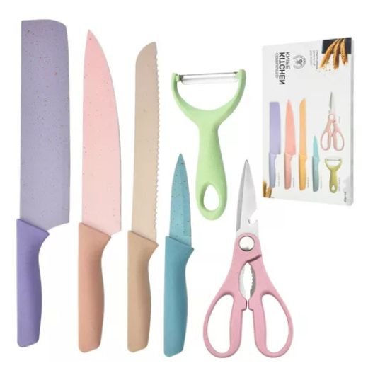 🔪 Jogo de 6 Facas Profissionais para Cozinha