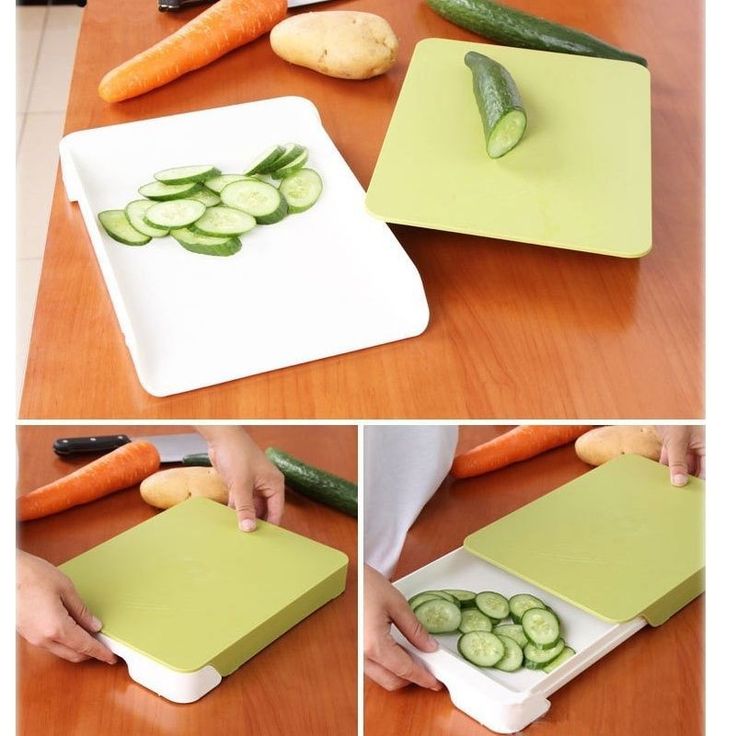 🥗 Tábua de Corte com Gaveta Deslizante Integrada