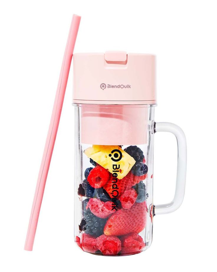 🥤 Liquidificador Portátil Recarregável USB – Rosa